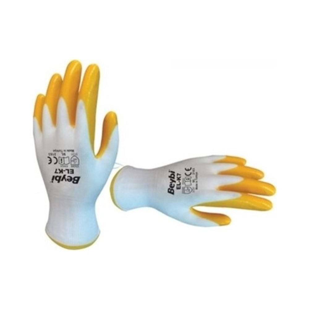 Beybi Poly.Astarlı Nitril Eldiven Pn7(12 ÇİFT)