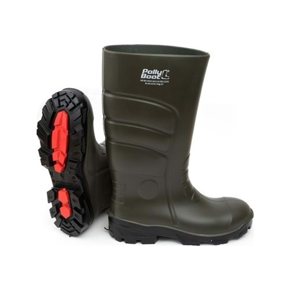 Pollyboot Vega EN ISO 20345 S4 SRC PU/TPU Çizme - YEŞİL- 40