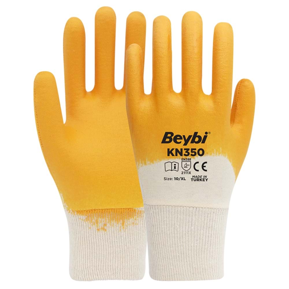 Beybi Pamuk Astarlı Nitril Eldiven Kn350(12 ÇİFT)