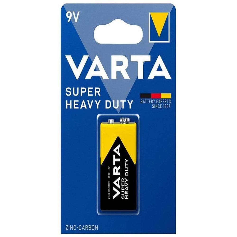 VARTA 9V HEAVY DUTY Ç.K BLİSTER PİL