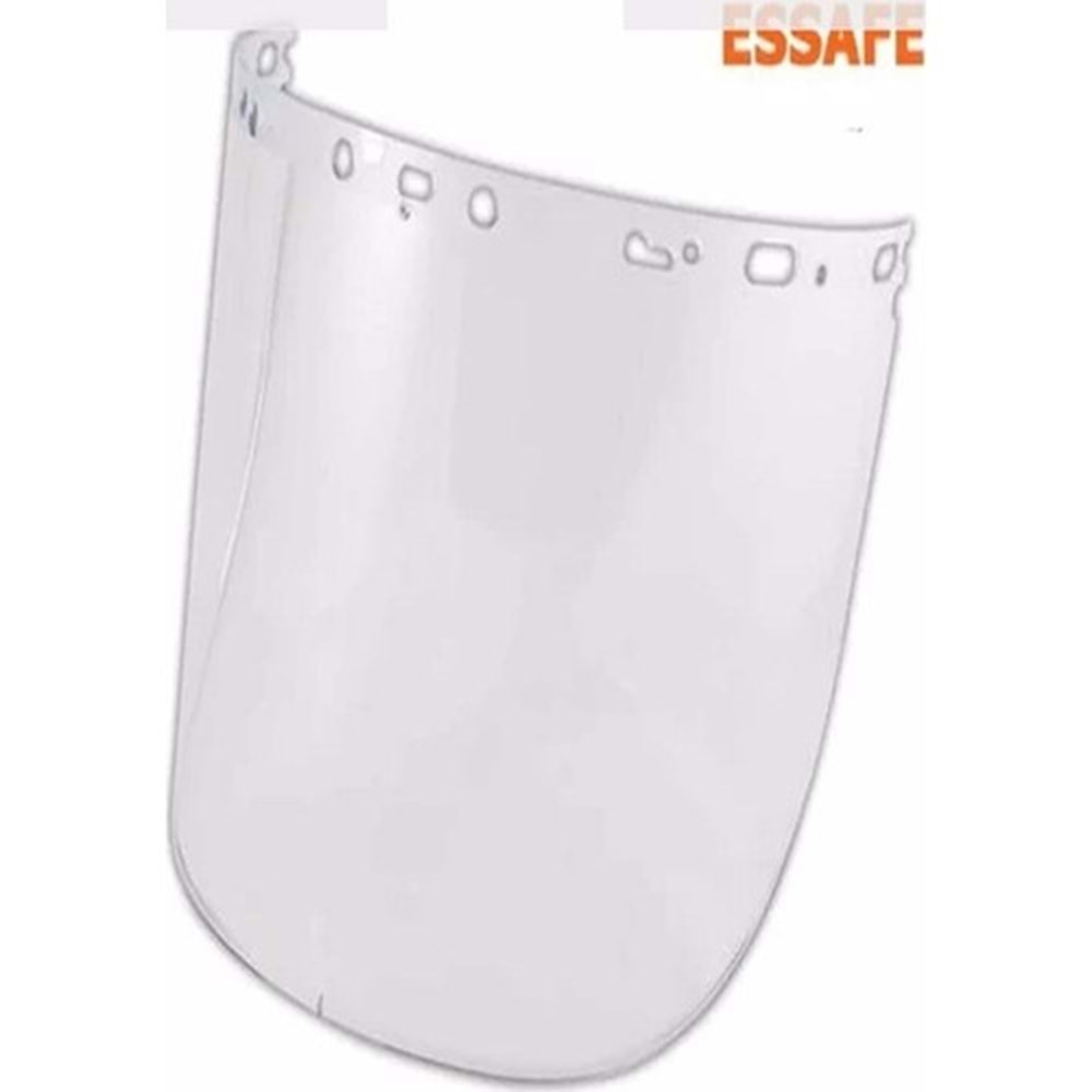 Essafe Yedek Vizor GE 1251 Şeffaf Alüminyum Destekli