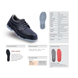 Mekap Loder R 070 Ayakkabı - 45 - ST00023-SİYAH-45