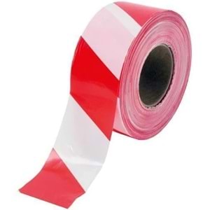 PLASTİK İKAZ ŞERİDİ KIRMIZI-BEYAZ(500MT)