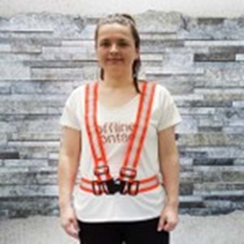 PRATİK ŞERİT GÖRÜNÜMLÜ İKAZ YELEĞİ ESNEK - Buriş - ST00013-TURUNCU-XL-XXL