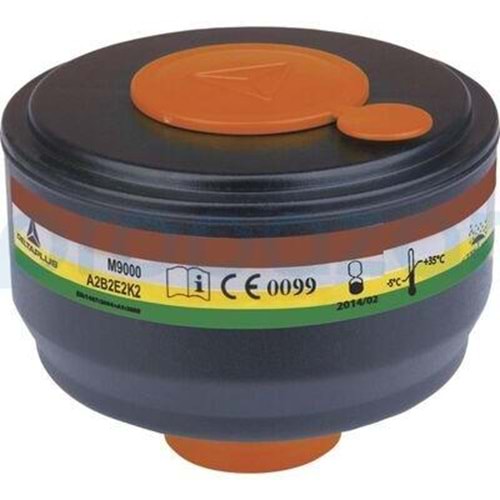 DELTA PLUS M9000 RD40 ABEK2 A2B2E2K2 ORG.-İNORG.-ASİT- AMON. GAZ BUHAR FİLTRE
