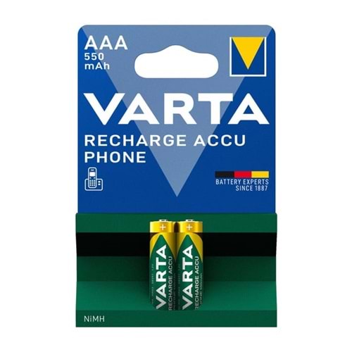 VARTA 550 MAH ŞARJLI İNCE PİL 2 Lİ