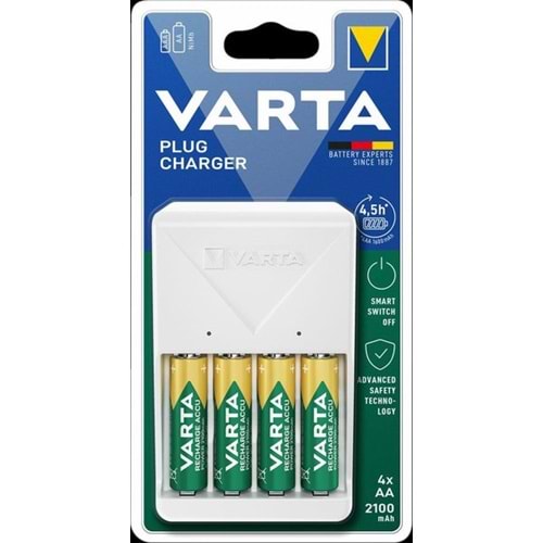 VARTA PLUG ŞARJ ALETİ 4*2100 PİL HEDİYELİ