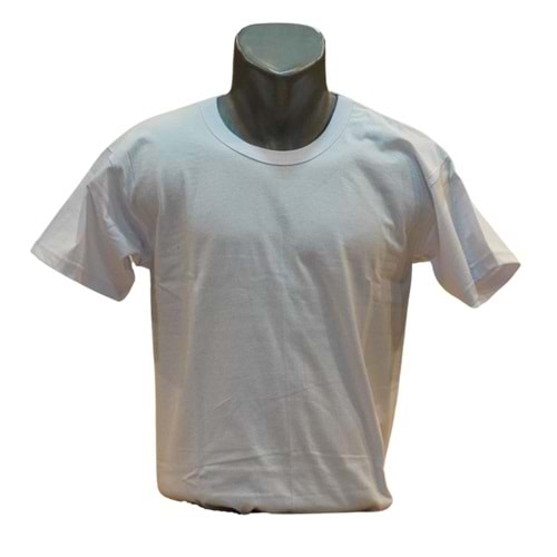 SIFIR YAKA T-SHİRT - BEYAZ - L