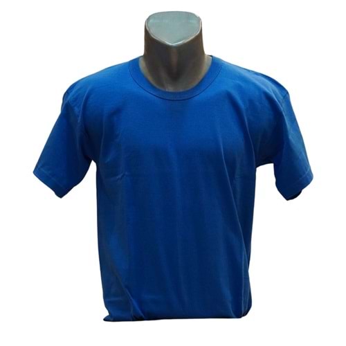 SIFIR YAKA T-SHİRT - SAX - L
