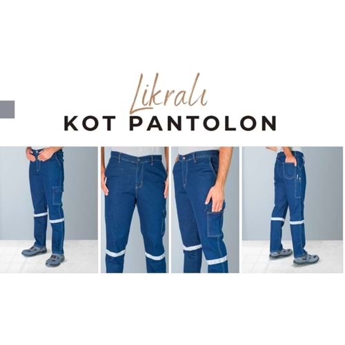 KOT PANTOLON YAN CEP - LACİVERT - XL