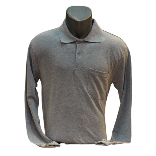 Altınyaşam Polo Yaka Uzun Kol Sweatshirt - GRİ - L