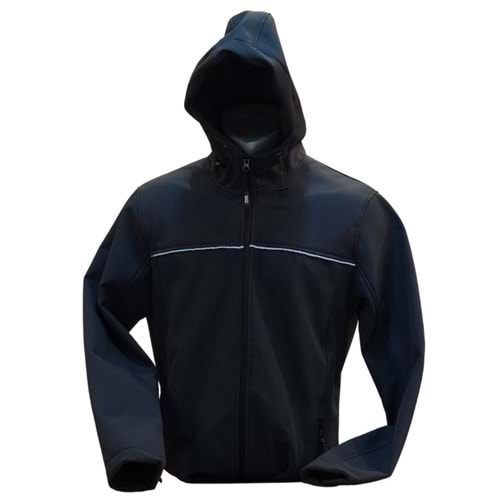 SOFTSHELL KAPŞONLU İŞ MONTU - LACİVERT - M