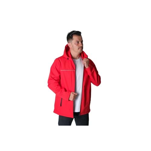 SOFTSHELL KAPŞONLU MONT - SİYAH - L