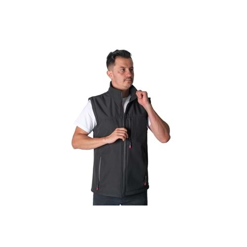 SOFTSHELL YELEK - FÜME - XXL