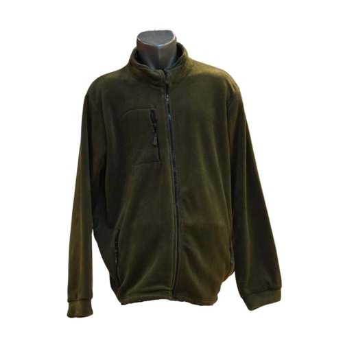ÜÇ CEP FERMUARLI POLAR CEKET - HAKİ - XXXL
