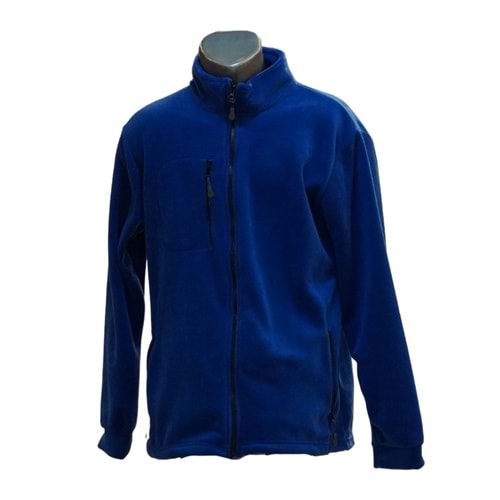 ÜÇ CEP FERMUARLI POLAR CEKET - SAX - XL