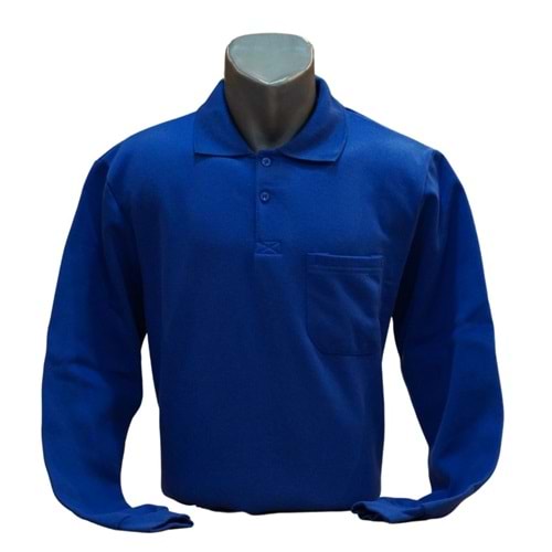 POLO YAKA UZUN KOL SWEAT - SAX - XL
