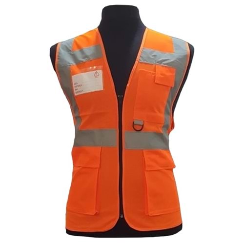 MÜHENDİS İKAZ YELEĞİ TURUNCU(XXL)