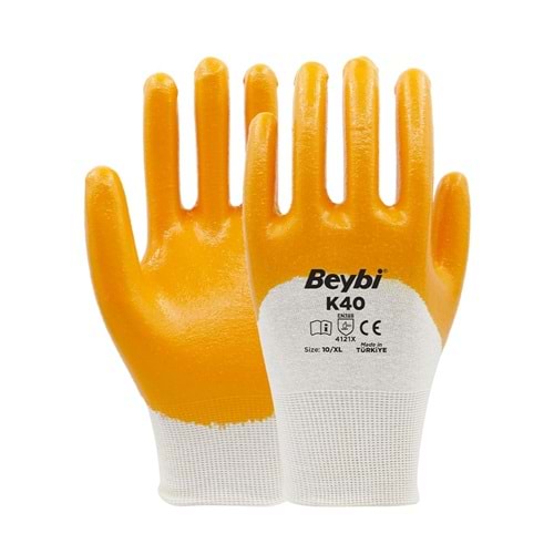 BEYBİ K40 NİTRİL KAP PAM-POLY ÖRME ELD No:10(12 ÇİFT)