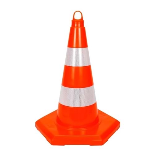 500mm ECOLIGHT TRAFİK KONİSİ - ÇİFT REFLEKTİFLİ